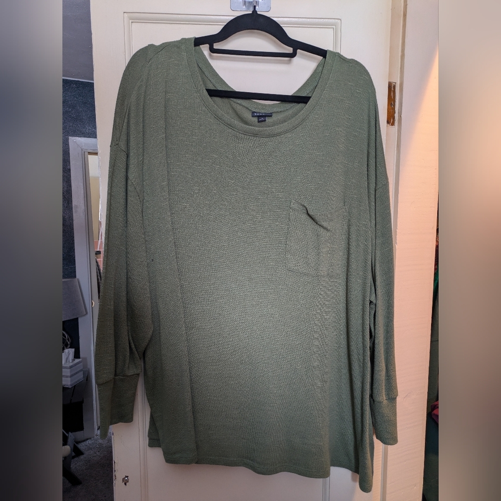 Torrid Green Wide Neck Sweater